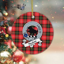 Nesbitt Scottish Clan Badge Plaid Ornament Gift. Christmas Tree Ornament Nesbitt Clan Tartan Ornament Great Christmas Ornaments Gift - Scotstee Shop