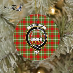 Grierson Scottish Clan Plaid Ornament Gift. Christmas Tree Ornament Grierson Clan Tartan Ornament Great Christmas Ornaments Gift - Scotstee Shop