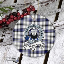 Hannay Scottish Clan Badge Plaid Ornament Gift. Christmas Tree Ornament Hannay Clan Tartan Ornament Great Christmas Ornaments Gift - Scotstee Shop