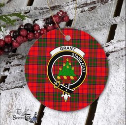 Grant Scottish Clan Plaid Ornament Gift. Christmas Tree Ornament Grant Clan Tartan Ornament Great Christmas Ornaments Gift - Scotstee Shop