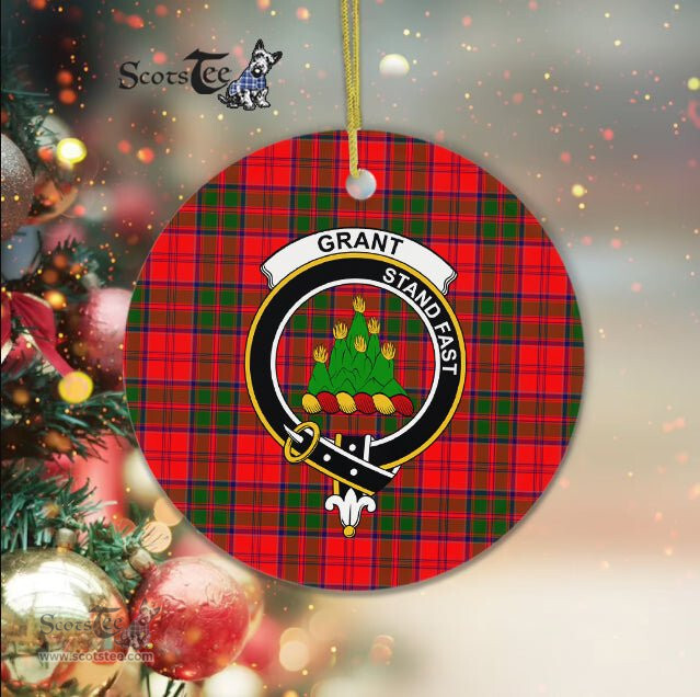 Grant Scottish Clan Plaid Ornament Gift. Christmas Tree Ornament Grant Clan Tartan Ornament Great Christmas Ornaments Gift - Scotstee Shop