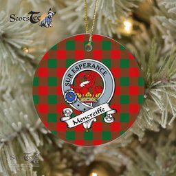 Moncreiffe Scottish Clan Badge Plaid Ornament Gift. Christmas Tree Ornament Moncreiffe Clan Tartan Ornament Great Christmas Ornaments Gift - Scotstee Shop