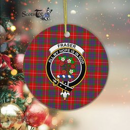 Fraser Scottish Clan Plaid Ornament Gift. Christmas Tree Ornament Fraser Clan Tartan Ornament Great Christmas Ornaments Gift - Scotstee Shop