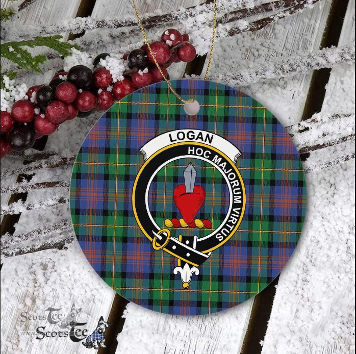 Logan Scottish Clan Plaid Ornament Gift. Christmas Tree Ornament Logan Clan Tartan Ornament Great Christmas Ornaments Gift - Scotstee Shop