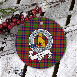 Gow McGouan Scottish Clan Badge Plaid Ornament Gift. Christmas Tree Ornament Gow McGouan Clan Tartan Ornament Great Christmas Ornaments Gift - Scotstee Shop