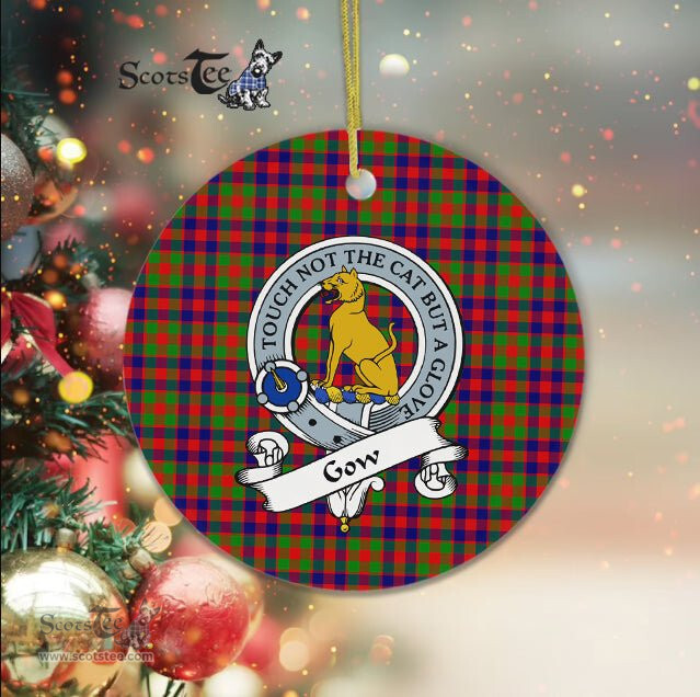 Gow McGouan Scottish Clan Badge Plaid Ornament Gift. Christmas Tree Ornament Gow McGouan Clan Tartan Ornament Great Christmas Ornaments Gift - Scotstee Shop