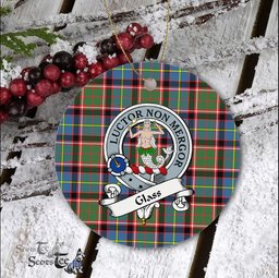 Scotstee Shop - Glass Scottish Clan Badge Plaid Ornament Gift. Christmas Tree Ornament Glass Clan Tartan Ornament Great Christmas Ornaments Gift