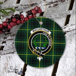Macarthur Scottish Clan Plaid Ornament Gift. Christmas Tree Ornament Macarthur Clan Tartan Ornament Great Christmas Ornaments Gift - Scotstee Shop