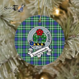 Learmonth Scottish Clan Badge Plaid Ornament Gift. Christmas Tree Ornament Learmonth Clan Tartan Ornament Great Christmas Ornaments Gift - Scotstee Shop