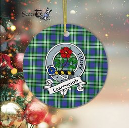 Learmonth Scottish Clan Badge Plaid Ornament Gift. Christmas Tree Ornament Learmonth Clan Tartan Ornament Great Christmas Ornaments Gift - Scotstee Shop