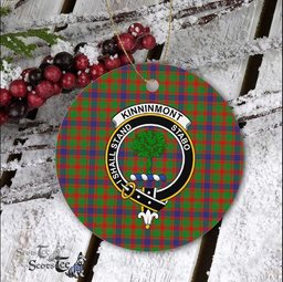 Kinninmont Scottish Clan Plaid Ornament Gift. Christmas Tree Ornament Kinninmont Clan Tartan Ornament Great Christmas Ornaments Gift - Scotstee Shop