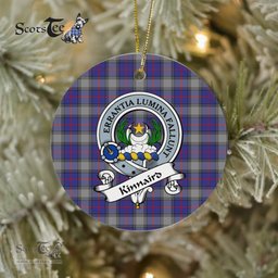 Kinnaird Scottish Clan Badge Plaid Ornament Gift. Christmas Tree Ornament Kinnaird Clan Tartan Ornament Great Christmas Ornaments Gift - Scotstee Shop