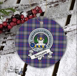 Kinnaird Scottish Clan Badge Plaid Ornament Gift. Christmas Tree Ornament Kinnaird Clan Tartan Ornament Great Christmas Ornaments Gift - Scotstee Shop