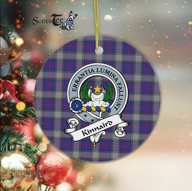Kinnaird Scottish Clan Badge Plaid Ornament Gift. Christmas Tree Ornament Kinnaird Clan Tartan Ornament Great Christmas Ornaments Gift - Scotstee Shop
