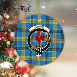 Laing Scottish Clan Plaid Ornament Gift. Christmas Tree Ornament Laing Clan Tartan Ornament Great Christmas Ornaments Gift - Scotstee Shop