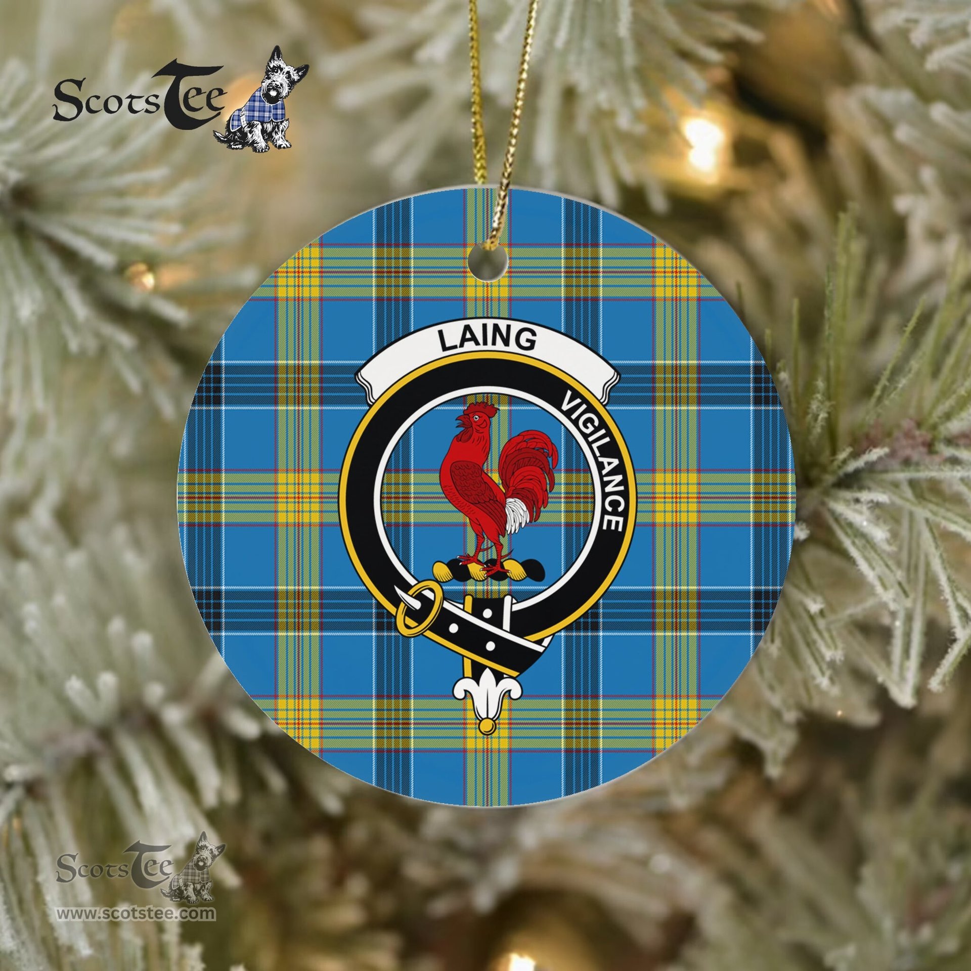 Laing Scottish Clan Plaid Ornament Gift. Christmas Tree Ornament Laing Clan Tartan Ornament Great Christmas Ornaments Gift - Scotstee Shop