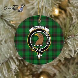 Halkett Scottish Clan Plaid Ornament Gift. Christmas Tree Ornament Halkett Clan Tartan Ornament Great Christmas Ornaments Gift - Scotstee Shop