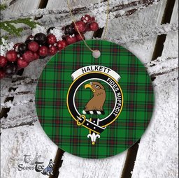 Halkett Scottish Clan Plaid Ornament Gift. Christmas Tree Ornament Halkett Clan Tartan Ornament Great Christmas Ornaments Gift - Scotstee Shop
