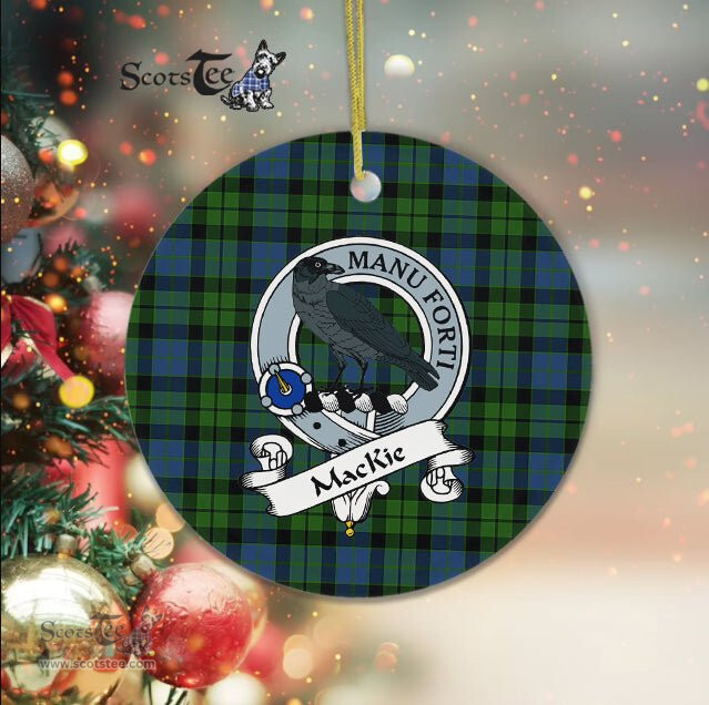 MacKie Scottish Clan Badge Plaid Ornament Gift. Christmas Tree Ornament MacKie Clan Tartan Ornament Great Christmas Ornaments Gift - Scotstee Shop