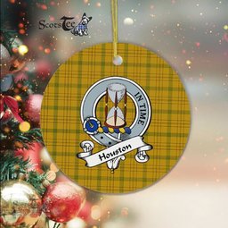 Houston Scottish Clan Badge Plaid Ornament Gift. Christmas Tree Ornament Houston Clan Tartan Ornament Great Christmas Ornaments Gift - Scotstee Shop