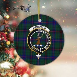 Davidson Scottish Clan Plaid Ornament Gift. Christmas Tree Ornament Davidson Clan Tartan Ornament Great Christmas Ornaments Gift - Scotstee Shop