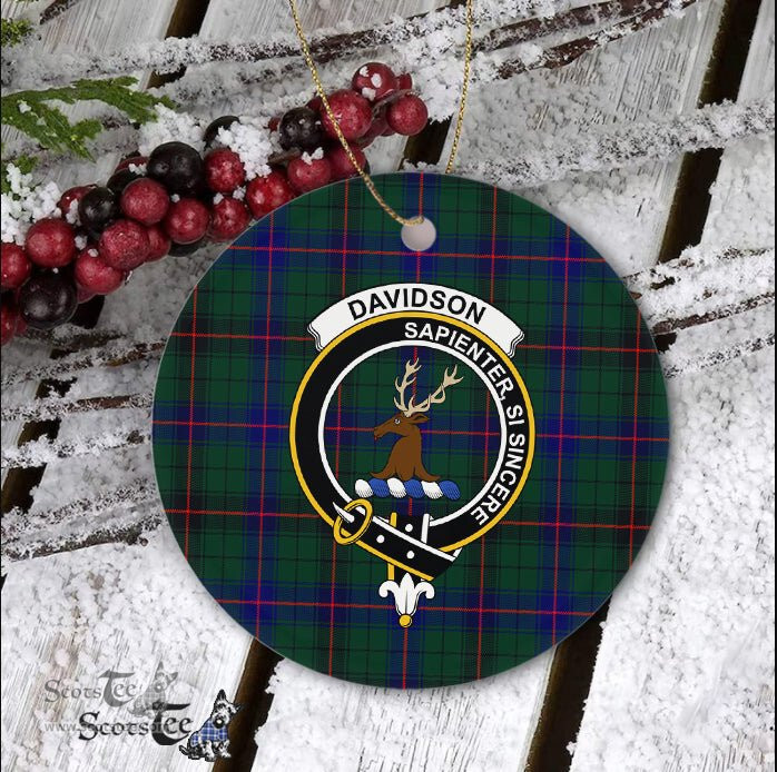 Davidson Scottish Clan Plaid Ornament Gift. Christmas Tree Ornament Davidson Clan Tartan Ornament Great Christmas Ornaments Gift - Scotstee Shop