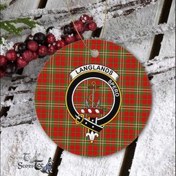 Langlands Scottish Clan Plaid Ornament Gift. Christmas Tree Ornament Langlands Clan Tartan Ornament Great Christmas Ornaments Gift - Scotstee Shop