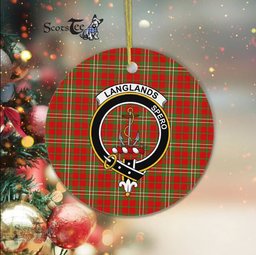 Langlands Scottish Clan Plaid Ornament Gift. Christmas Tree Ornament Langlands Clan Tartan Ornament Great Christmas Ornaments Gift - Scotstee Shop