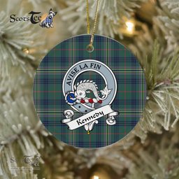 Kennedy Scottish Clan Badge Plaid Ornament Gift. Christmas Tree Ornament Kennedy Clan Tartan Ornament Great Christmas Ornaments Gift - Scotstee Shop