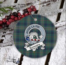 Kennedy Scottish Clan Badge Plaid Ornament Gift. Christmas Tree Ornament Kennedy Clan Tartan Ornament Great Christmas Ornaments Gift - Scotstee Shop