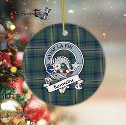Kennedy Scottish Clan Badge Plaid Ornament Gift. Christmas Tree Ornament Kennedy Clan Tartan Ornament Great Christmas Ornaments Gift - Scotstee Shop