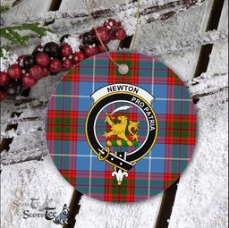 Newton Scottish Clan Plaid Ornament Gift. Christmas Tree Ornament Newton Clan Tartan Ornament Great Christmas Ornaments Gift - Scotstee Shop