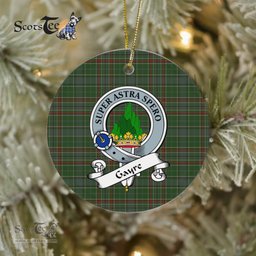 Gayre Scottish Clan Badge Plaid Ornament Gift. Christmas Tree Ornament Gayre Clan Tartan Ornament Great Christmas Ornaments Gift - Scotstee Shop