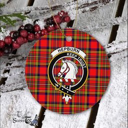 Hepburn Scottish Clan Plaid Ornament Gift. Christmas Tree Ornament Hepburn Clan Tartan Ornament Great Christmas Ornaments Gift - Scotstee Shop