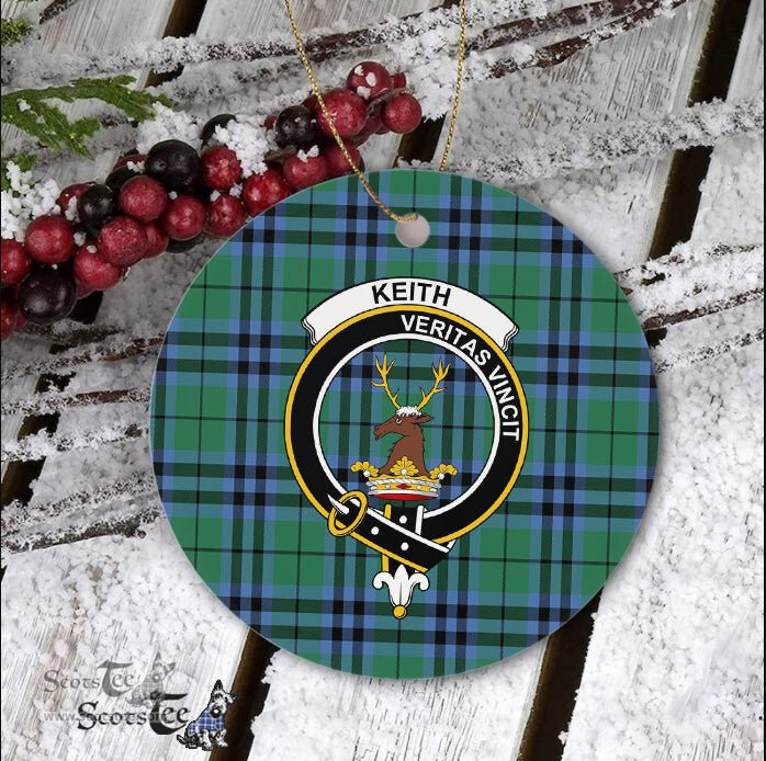 Keith Scottish Clan Plaid Ornament Gift. Christmas Tree Ornament Keith Clan Tartan Ornament Great Christmas Ornaments Gift - Scotstee Shop