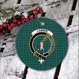 Lammie Scottish Clan Plaid Ornament Gift. Christmas Tree Ornament Lammie Clan Tartan Ornament Great Christmas Ornaments Gift - Scotstee Shop