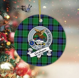 Graham Scottish Clan Badge Plaid Ornament Gift. Christmas Tree Ornament Graham Clan Tartan Ornament Great Christmas Ornaments Gift - Scotstee Shop