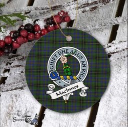 MacInnes Scottish Clan Badge Plaid Ornament Gift. Christmas Tree Ornament MacInnes Clan Tartan Ornament Great Christmas Ornaments Gift - Scotstee Shop