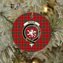 Heron Scottish Clan Plaid Ornament Gift. Christmas Tree Ornament Heron Clan Tartan Ornament Great Christmas Ornaments Gift - Scotstee Shop