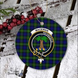 MacEwen Scottish Clan Plaid Ornament Gift. Christmas Tree Ornament MacEwen Clan Tartan Ornament Great Christmas Ornaments Gift - Scotstee Shop