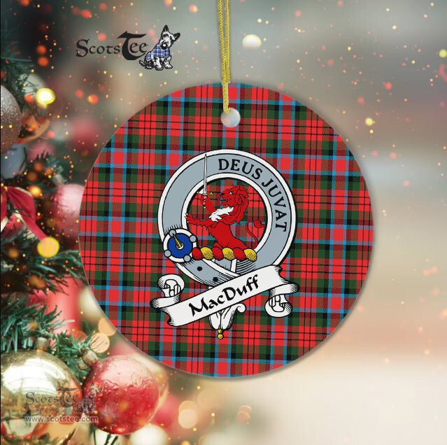 MacDuff Scottish Clan Badge Plaid Ornament Gift. Christmas Tree Ornament MacDuff Clan Tartan Ornament Great Christmas Ornaments Gift - Scotstee Shop