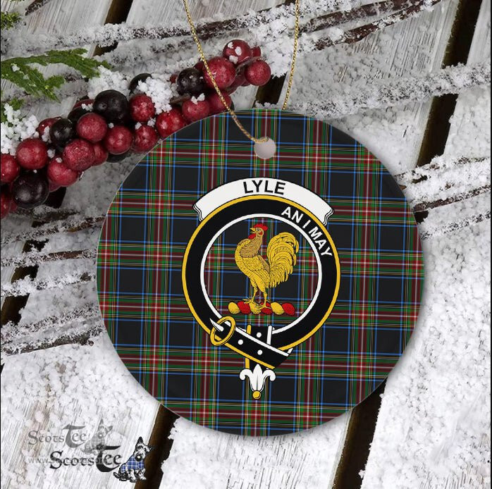 Lyle Scottish Clan Plaid Ornament Gift. Christmas Tree Ornament Lyle Clan Tartan Ornament Great Christmas Ornaments Gift - Scotstee Shop