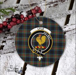 Lyle Scottish Clan Plaid Ornament Gift. Christmas Tree Ornament Lyle Clan Tartan Ornament Great Christmas Ornaments Gift - Scotstee Shop