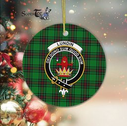 Lundin Scottish Clan Plaid Ornament Gift. Christmas Tree Ornament Lundin Clan Tartan Ornament Great Christmas Ornaments Gift - Scotstee Shop