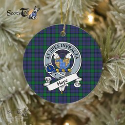 Hope Scottish Clan Badge Plaid Ornament Gift. Christmas Tree Ornament Hope Clan Tartan Ornament Great Christmas Ornaments Gift - Scotstee Shop