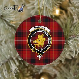 MacIver Scottish Clan Plaid Ornament Gift. Christmas Tree Ornament MacIver Clan Tartan Ornament Great Christmas Ornaments Gift - Scotstee Shop