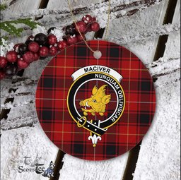 MacIver Scottish Clan Plaid Ornament Gift. Christmas Tree Ornament MacIver Clan Tartan Ornament Great Christmas Ornaments Gift - Scotstee Shop