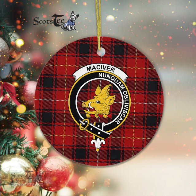 MacIver Scottish Clan Plaid Ornament Gift. Christmas Tree Ornament MacIver Clan Tartan Ornament Great Christmas Ornaments Gift - Scotstee Shop