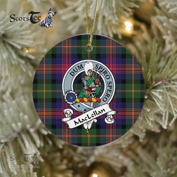 MacLennan Scottish Clan Badge Plaid Ornament Gift. Christmas Tree Ornament MacLennan Clan Tartan Ornament Great Christmas Ornaments Gift - Scotstee Shop