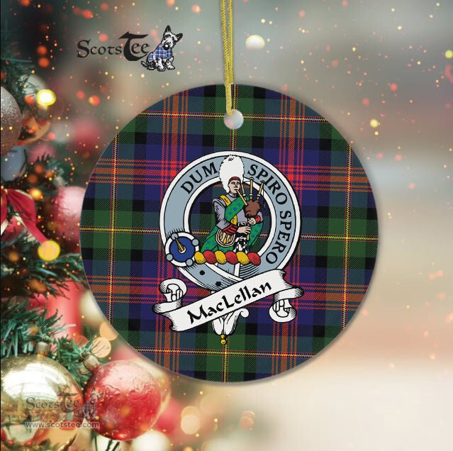 MacLennan Scottish Clan Badge Plaid Ornament Gift. Christmas Tree Ornament MacLennan Clan Tartan Ornament Great Christmas Ornaments Gift - Scotstee Shop